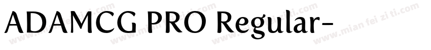 ADAMCG PRO Regular字体转换